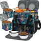 BAGLHER Dog Travel Bag, Pet Travel Bag (All Pet Travel Supplies), with 2 Pet Food Containers and 2 Collapsible Silicone Bowls; Essential Kits for Pet Travel Hawaii