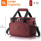 Lifewit Medium Lunch Bag Insulated Lunch Box Soft Cooler Cooling Tote for Adult Men Women, Burgundy 12-Can (9L)