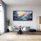 Framed Large Sea Turtle Wall Art for Living Room, Oversized Ocean Turtle Wall Decor Seascape Underwater Marine Life Canvas Painting Home Decoration for Living Room Bedroom Office 60"x30"