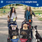 Pet Stroller,Dog Stroller for Small Medium Dogs Cats,3 Wheels,Foldable,with Breathable Mesh Canopy,Cup Holders,Easy Assembly,Blue+Black