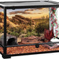 AWERT Reptile Habitat Background Blue Sky Oasis Cactus Sun and Desert Terrarium Background 24x12 inches Durable Polyester Background