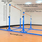 Gymnastics Double Horizontal Bars 3Play Parallel Bars Uneven Bars Gymnastics Training Kip Bar with 304 Stainless Steel Regulating Arms & Fiberglass Rail for Indoor Outdoor Home Club Use