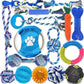 Dog Toys 15 Pack for Teeth Cleaning and Fun, Puppy Teething Chew Toys Interactive Rope Squeaky Treat Balls & Rubber Tous Bulk– Variety Dog Gifts Set Reduce Anxiety & Save Furniture
