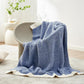 Snuggle Sac Blue Throw XL Blanket 50x70,Super Soft Warm Blankets Oversized Throw Knit Blankets Fuzzy Plush Blanket, Royal Blue, 50x70 inches