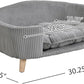 Christopher Knight Home Elroy Orthopedic Dog Bed, Elevated Dog Sofa Bed for Small Dog, Supportive Foam Pet Couch Bed with Wooden Legs, Modern Pet Sofa Bed, Gray
