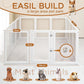 Citylife Clear Acrylic Plastic Dog Playpen Indoor,for Puppy Cat Rabbit Ferret Transparent Pet Pen,Easy Assemble Whelping Crate Kennel Cage Enclosure for Small & Medium Dogs 12 Panels