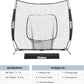 ZELUS Baseball Net 7 ft x7 ft, Softball Hitting & Pitching with Carry Bag, Ground Stakes, Portable Backstop & Bow Frame, Training Equipment for All Ages
