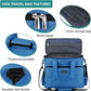 BAGLHER Dog Travel Bag, Pet Travel Bag (ALL Pet Travel Supplies), With 2 Pet Food Containers and 2 Collapsible Silicone Bowls; Essential Kits for Pet Travel Blue