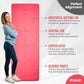 Robust Non-Slip Yoga Mat with Strap, 1/4" Thick TPE Eco-Friendly Workout Mat for Yoga with Position Lines and Texture Surface, Gym Mat for Women, Men, Pilates and Exercises Anti-Tear Sweat-Proof Exercise Mat