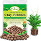 Halatool 6LB Natural Expanded Clay Pebbles for Plants 4mm-16mm Hydro Balls for Aquarium Indoor Potted Plants Premium Hydroponic Growing Media Clay Balls for Hydroponics Aquaponics