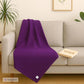 Yogikuti Iyengar Cotton Yoga Blanket Set of One – Thick Handwoven Yoga Blankets for Restorative Yoga, Meditation & Pranayama – Premium Cotton Yoga Blanket for Support & Comfort in Pranayama (Purple)