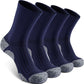 Elite Cushioned Compression Mid-crew Socks 4-Pack for Youth Women Men
