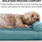 Furhaven Orthopedic Dog Bed for Large Dogs w/ Removable Bolsters & Washable Cover, For Dogs Up to 125 lbs - Plush & Suede Sofa - Deep Pool, Jumbo Plus/XXL