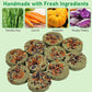 Fhiny 24 PCS Rabbit Chew Toys, Natural Timothy Hay Carrot Pumpkin Purple Potato Biscuit Cubes Bunny Chew Treats for Teeth Care Small Animals Molar Snacks for Hamster Guinea Pig Chinchilla Rat