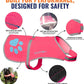 Dog Reflective Vest – Hi-Vis Fluorescent Visibility That Helps to Safeguard Your Pet On/Off Leash in Urban & Rural Areas (Pink, Large)