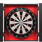 EastPoint Sports Tournament Bristle Dartboard and Easy Hang Cabinet with Electronic Scoreboard and 6 Steel Tip Darts