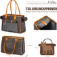 Minsong Fashion Pet Carrier Purse for Small Cat and Dog, Luxury Pu Soft-Sided Tote Bag with Large Pockets for Dogs and Puppies (Coffee, 15.8" L x 7.5" W x 11.8" H)