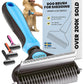 MalsiPree Dog Brush for Shedding - 2 in 1 Undercoat Rake Deshedding Tool for Medium to Large Double-Coated Dog Grooming - Pet Dematting Comb - Pet Deshedder (Blue)