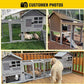 Aivituvin Rabbit Hutch Indoor Bunny Cage Outdoor with Run Chicken Coop Guinea Pig House with Waterproof Asphalt Roof,No Leakage Pull Out Tray