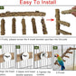 Bird Parrot Ladder Perch for Cage, Nature Wooden Bird Bridge Exercise Stands Parrot Climbing Chewing Toys for Small Animal