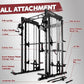 RitFit M1 & M1 Pro Smith Machine with Cable Crossover System, Multi-Function Squat Rack Power Cage for Home Gym, Power Rack and Packages