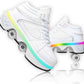 Double-Row Deform Wheel Automatic Walking Shoes Invisible Deformation Roller Skate 2 in 1 Removable Pulley Skates Skating Parkour
