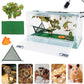Travel Portable Foldable Terrarium Kits for Reptiles -Heat-Resistant Material, Easy to Move with Wheels, Includes Plant, Feeding Bowl, and Carpet for Snakes, Lizards, Tortoises, and Leopard