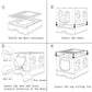 Gefryco Foldable Cat Litter Box with Lid,Covered Litter Box for Small and Medium Cats, Enclosed Cat Potty with Scoop and Brush, Top Entry Cute Kitten Litter Tray with Drawer and Top Cover(White)