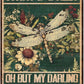 Dragonfly Vintage Tin Sign What If I Fall Metal Tin Sign for Home Bedroom 12 * 16inch
