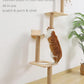 Cat Tree Wall Mounted with 4 Levels Shelves, 73" Wood Corner Tower Inside Kitten Scratching Post for Climbing,Perching and Lounging (Left to Right)