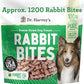 Dr. Harvey's Rabbit Bites Freeze-Dried Raw Dog Treats, Single Ingredient, All-Natural Rabbit Meat Protein for Dogs, Allergen-Free, 7 Ounces (1 Pack)