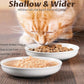 No Spill Cat Bowls,Cat Food Bowl,Anti Whisker Fatigue Healthy Ceramic Cats Dishes Set for Indoor Cats,Shallow Wide Kitten Plates for Food and Water,Non-Slip Silicone Bottom,6 Pack