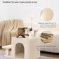 Happi N Pets Dog Stairs with Cat Scratching Post & Large Condo, Stable Pet Steps for High Beds Couch, 3 Combinations Cat Ramp Tree Tower for Cats or Small Dogs, Removable Cushion & Bonus Toy, Beige