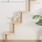 Cat Tree Wall Mounted with 4 Levels Shelves, 73" Wood Corner Tower Inside Kitten Scratching Post for Climbing,Perching and Lounging (Left to Right)