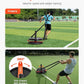 VEVOR Weight Sled, Steel Power Sled, Fitness Strength Training Sleds for Athletic Exercise Speed Improvement, Workout Fitness Equipment with Harness, Compatible with 2 in Weight Plate, Orange & Black