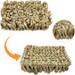Hamiledyi Rabbit Grass Bed 2PCS Guinea Pig Hay Mat Bunny Natural Straw Woven Bed Rabbit Handmade Bedding Sleeping Grinding Nesting and Chewing Toy for Rabbit Guinea Pig Chinchilla Hedgehog Hamster