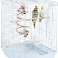 Yaheetech Open Play Top Travel Bird Cage for Conure Sun Parakeet Green Cheek Conure Lovebird Budgie Finch Canary, Small-Size Cage Portable