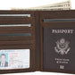 Polare Luxury RFID Blocking Leather Passport Holder Travel Wallet For Men and Women (Dark Brown Compass)