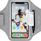 Cell Phone Running Armband with Earbuds Zipper Pocket Armband Case Running Holder For iPhone 16 Pro Max/15/14 Pro Max/13/12 /11 Pro Max/XS/XR ,Galaxy S20 S10,Sweatproof Arm Band with Card/Key Bag