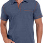 Sailwind Men's Short Sleeve Polo Shirts Casual Summer Classic Collared Golf Shirt with Pocket