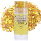 Gold Hair Glitter Stick,Yellow Body Face Glitter Singer Concert Outfits for Women,Rave Accessories Carnival Chunky Sequins,Waterproof Shimmer Body Paint for Kids