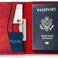 PEGAI Personalized Leather, Passport Holder For Travel | Handmade Passport Wallet Cover Case | Travel Document Holder, Passport Cover for Men, Women, and Family | Pike (Rose)