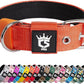 TSPRO Tactical Dog Collar 1.25 Inch Wide Thick Dog Collars with Heavy Duty Metal Buckle, Durable, Strong, Adjustable for Small Dogs (Orange S)