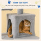 MWPO 63.8 inches Multi-Level Cat Tree for Large Cats with Sisal-Covered Scratching Posts, Padded Platform, Hammock and Condo,Stable Cat Tower Cat Condo Pet Play House-Light Gray