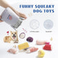 Nocciola 10 PCS Seafood Boil Small Dog Toys for Boredom, Crinkle Dog Squeaky Toys to Keep Them Busy, Plush Stuffed Puppy Toys for Small Medium Dogs