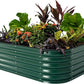 Vego garden Aluzinc Raised Garden Bed Kits, 17" Tall 6 in 1 Modular Metal Raised Planter Bed for Vegetables Flowers Patio Ground Planter Box-British Green