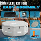 Inflatable Octagonal Ice Bath Tub for Groups, Party Cold Plunge Tub with Insulated Lid, Water Chiller Compatibility, EVA Groundsheet, Backpack, 660 Gallon, 78.74" L x 78.74" W x 27.56" H