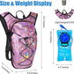 Reflective Hydration Backpack, Hydration Pack - Water Backpack with 2L/3L Hydration Bladder, Essential for Festivals - Rave Hydration Pack for Hiking, Running, Cycling, and Festivals