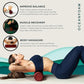 Oceanfoam Tidal Roller - Maroon - Muscle Massage Foam Roller for Back Pain & Stretching - Firm and Ergonomic Wide Wave Textured - Yoga, Athletics, & Wellness - Full Size, 20" x 5"