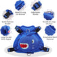 IDOMIK Dog Backpack Harness, No-Pull Dog Backpack with D-Ring for Small Medium Dogs, Cute Self Carrier Backpack for Dogs to Wear, Adjustable Dog Harness Backpack for Traveling Camping Hiking,Shark,M